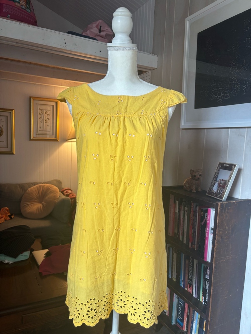 Yellow Vintage Cotton Shift Dress